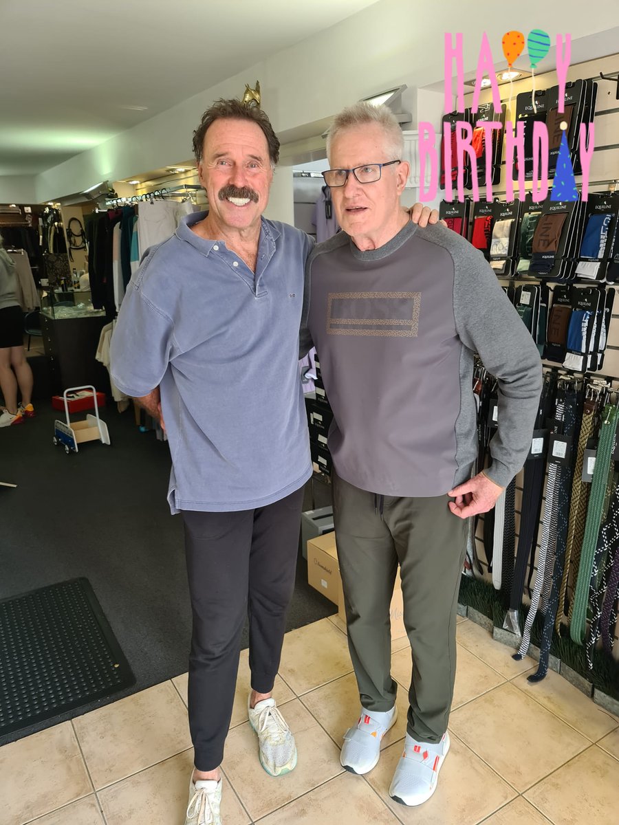 A great, great Kiwi turns 70 today. Here he is celebrating his birthday a few years ago with a great mate. It's Sir John Walker with Rod Dixon!