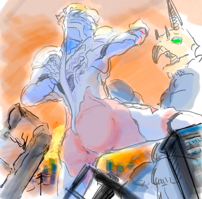 3枚目は元画像の問題だった #絵を彩度100にすると超派手 