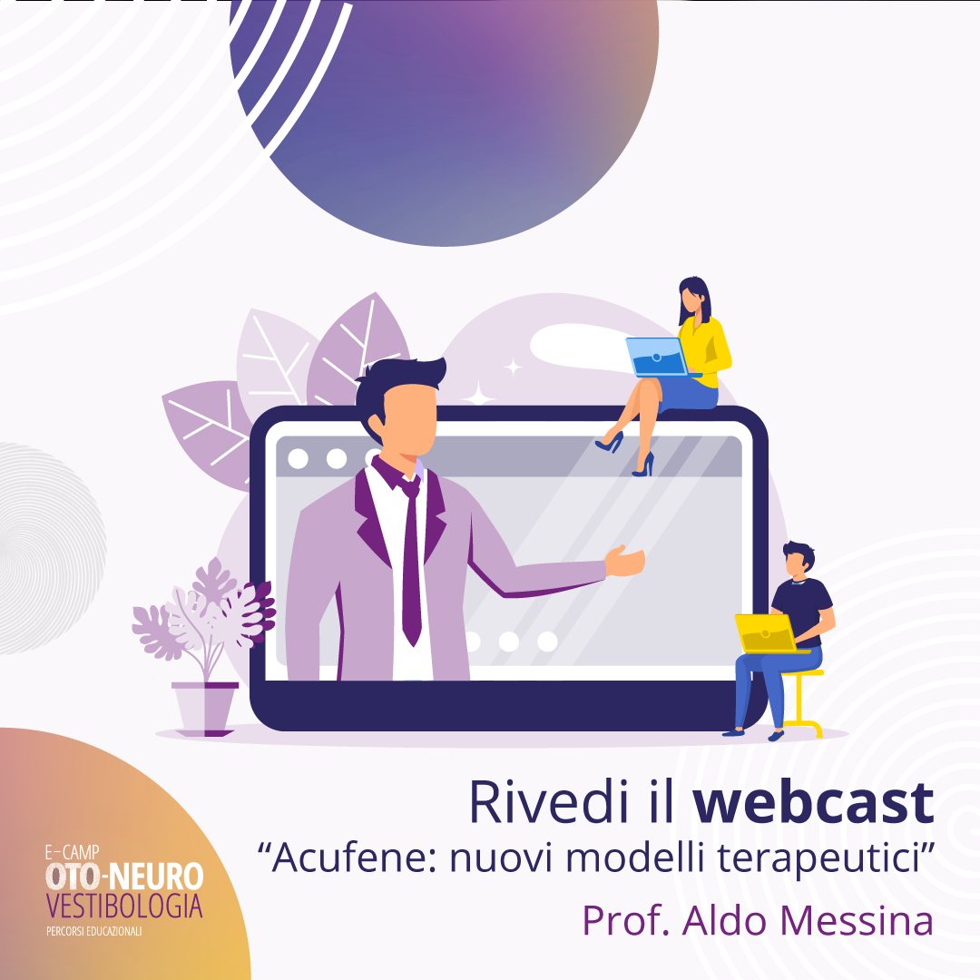 MedicalNet9c's tweet photo. ➡️ Dal 15 gennaio puoi rivedere su E-CAMP in OTO-NEURO VESTIBOLOGIA il Webcast ECM “Acufene: nuovi modelli terapeutici”, a cura del Prof. Aldo Messina, Responsabile U.O. Audiologia e Acufenologia
📌 Registrati su https://t.co/gn0r8GgTL0
#acufene #ecamporl #vestibulardisease https://t.co/09xntJ0arx
