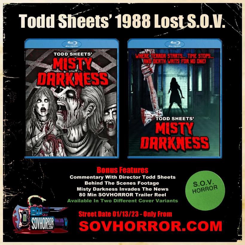 Available Now!!!!
Todd Sheets' Lost S.O.V. Gorefest from 1988 Misty Darkness!

sovhorror.com/2023/01/todd-s…

Available in two cover variants!!! Only from SOVHORROR!!!