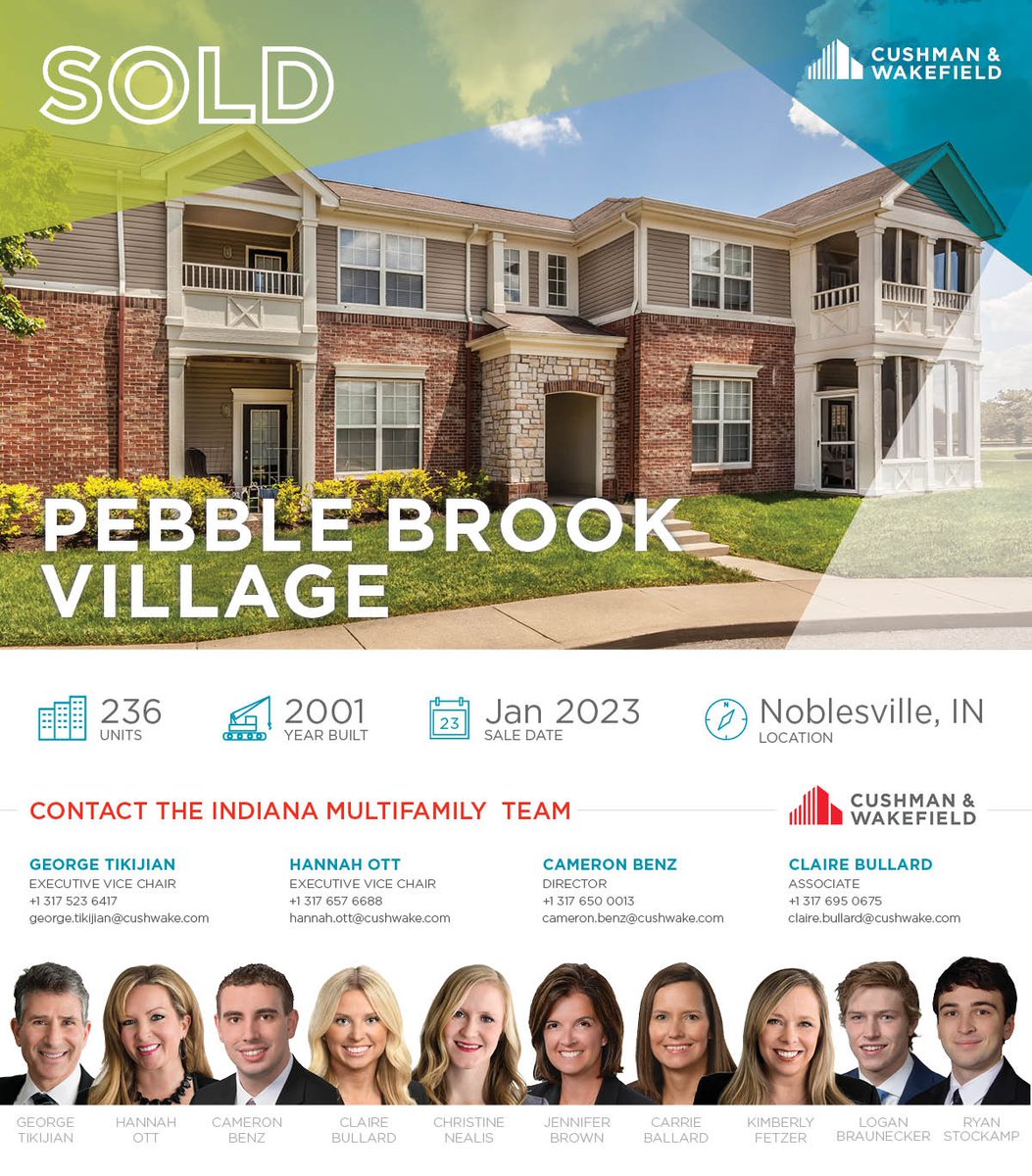 INMultiTeam's tweet image. SOLD:: Pebble Brook Village, 236 Units || Noblesville, IN

#Multifamily #MultifamilyInvesting #IndianapolisMultifamily #IndianaMultifamily #MidwestMultifamily #Multihousing #CRE #commercialrealestate