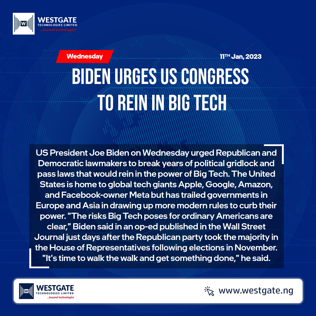 TECH NEWS 🌏🌎

Here are the latest happenings and trends this week in the world of technology💻 from all around the world.

#TechFriday #NewsInTech #TechWeek #WestgateTechnologies #ictstore #technology #pcgaming Microsoft #cryptomarket #WeekendVibes #trending #PC #lagos