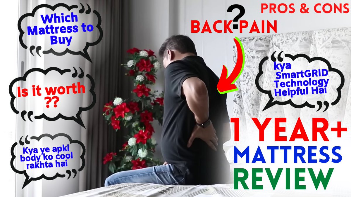 sharmajitech's tweet photo. Honest 1 Year Review of The Sleep company Mattress | with Pros & Cons | Sirf 2 mahine mai back pain khatam
@TheSleepCo_
Video: https://t.co/xblcSJ57Lt
#ProsandCons #backpain #1YearReview #SmartGridTechnology #BestMattress https://t.co/i3TuMideGi