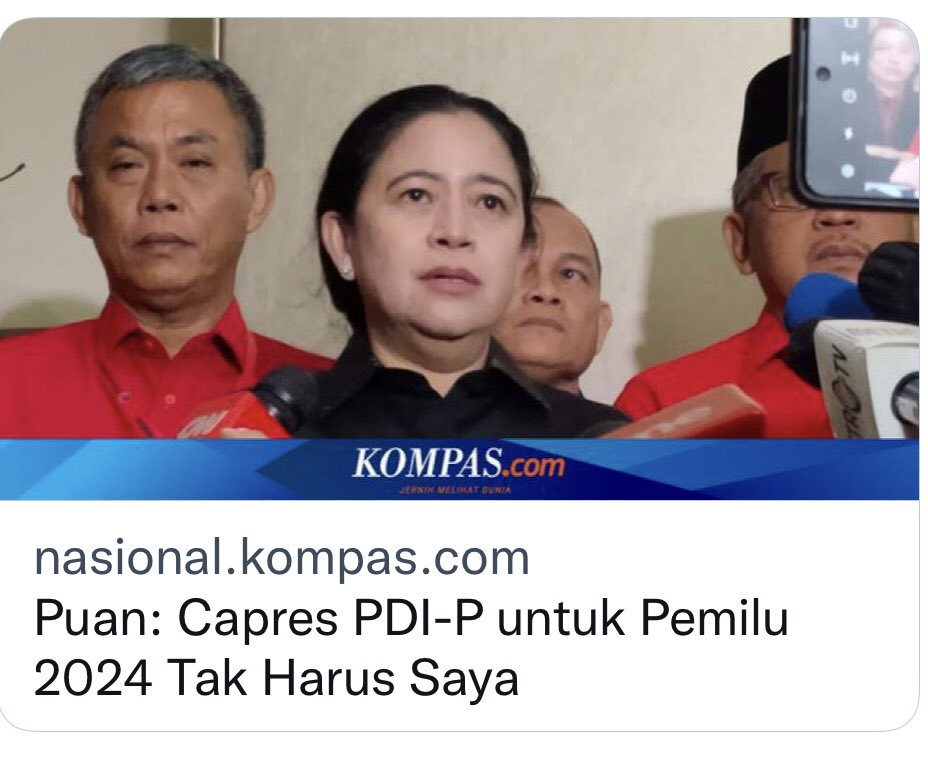 Dalam keuangan ada “Signaling Theory”. Demikian halnya dgn pernyataan mbak Puan merupakan signal yg membuka lebar peluang bagi kita rakyat Indonesia utk semakin mantap dgn mas <a href="/ganjarpranowo/">Ganjar Pranowo</a> menjadi RI-I. Setuju ...? Like or Retweet ...!