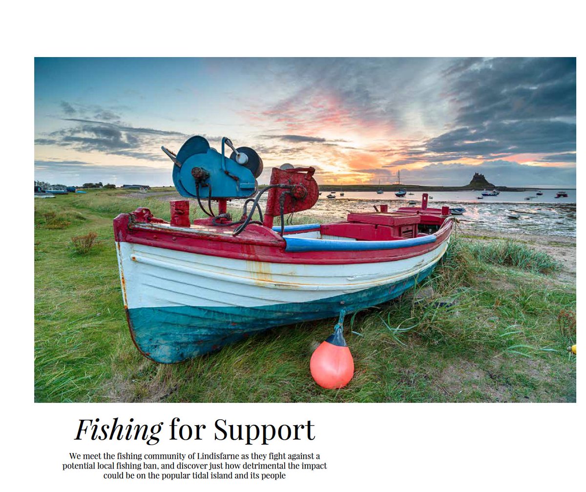 Don't miss this month's copy of @living_north which has a fantastic feature on our campaign where John Bevan, Clerk of Holy Island Parish Council and spokesperson for the Holy Island fishermen, explains the precarity of the situation.
#savetheholyislandfishermen #livingnorth