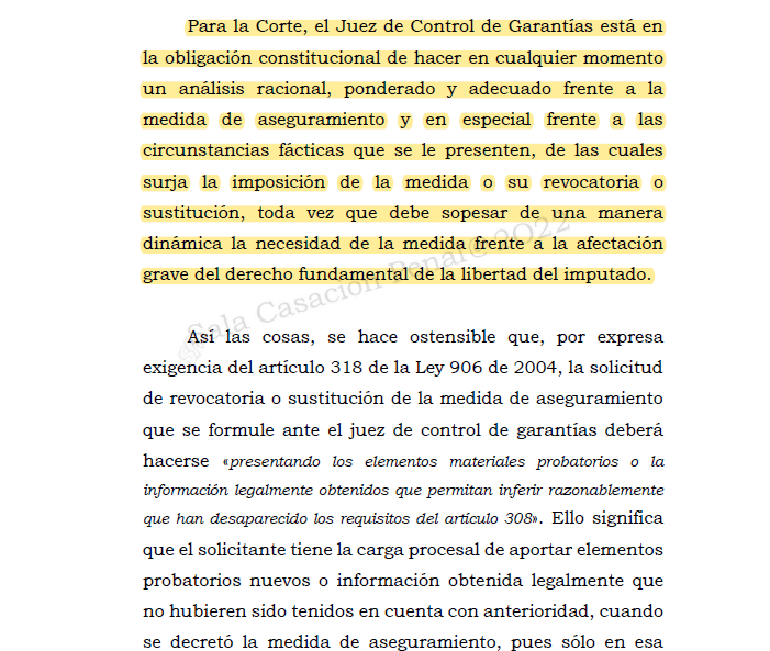 Melovides's tweet photo. Requisitos para la revocatoria o sustitución de la medida de aseguramiento, rol del juez de control de garantías frente a esta solicitud y la improcedencia de la sustitución, en este caso, por un delito de competencia de juez de circuito especializado. https://t.co/grOqCgDbQ4 https://t.co/9LHZYmU52Y