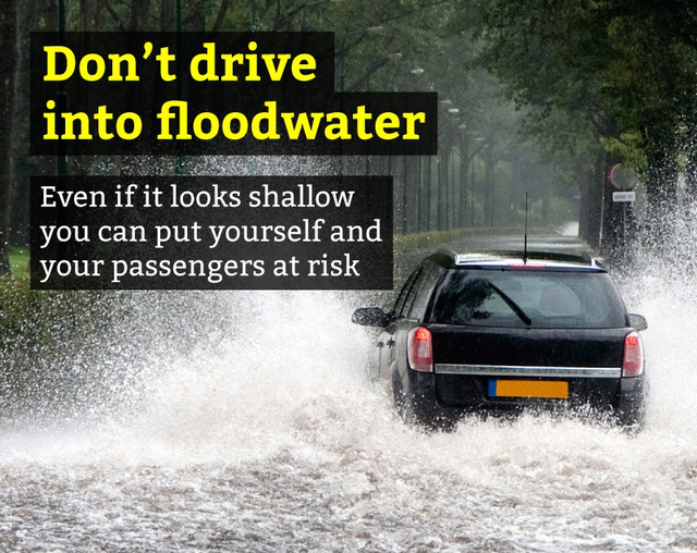 Hereford &amp; Worcester Fire and Rescue Service (HWFRS) responded to eight vehicles in water during the flooding between 7am yesterday and 7am today. There was also a rescue of a man from a vehicle in water at Walcot Ford, Drakes Broughton, yesterday. Don't drive into floodwater!