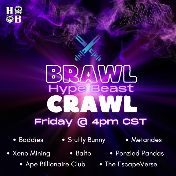 PonziedPandas's tweet image. 🚨 Good morning Panda Fam 🐼, dont forget to join us today on the Hype Beast Brawl Crawl‼️Are you ready for battle⁉️ See you there‼️

Hype Beast Discord:  discord.gg/hypebeasts

Ponzied Pandas Discord: discord.gg/6B3hbxyZ

Ponziedpandasmint.io 

#MintingNow #PandaStrong