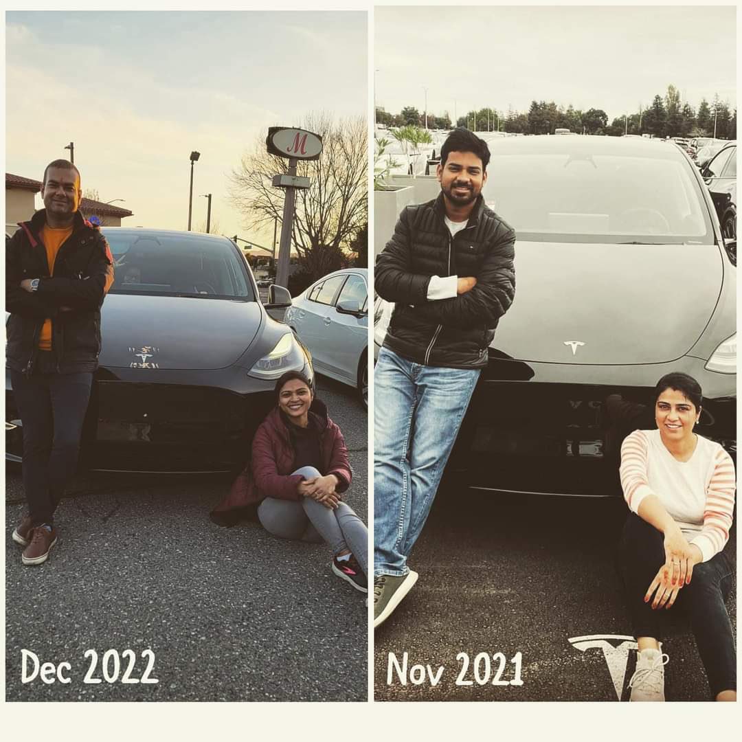 बड़े भैया Anoop Srivastav और छोटे भाई Prashant Srivastav की
घर में आई 2 #Tesla कार 
Tes-La-La Family 
आप सभी का आशीर्वाद अपेछित है 🙏🙏