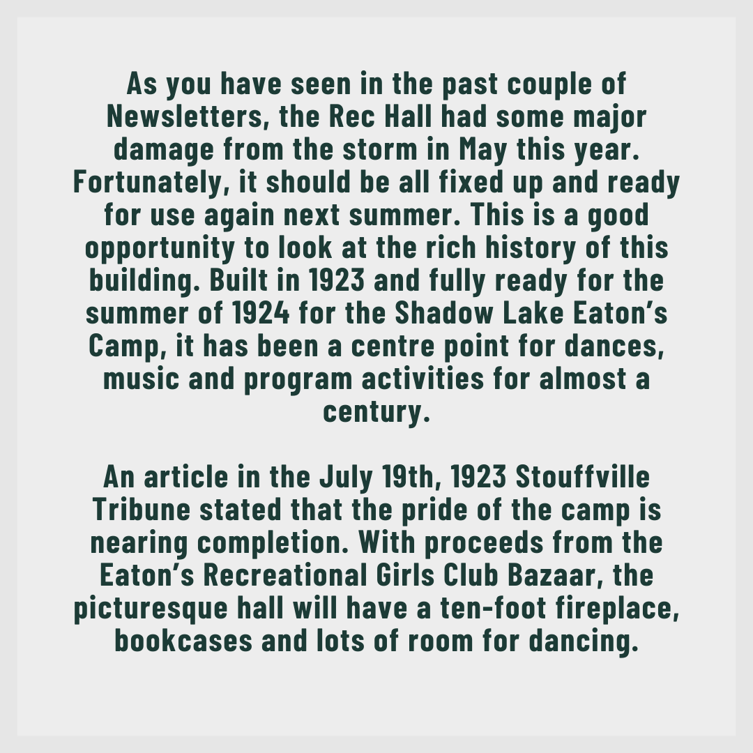 ShadowLakeCtr's tweet photo. Have you taken a look at Shadow Lake Winter Newsletter yet? You can find this story and much more!
To access the Winter 2022 Newsletter, visit: https://t.co/RF6DbBcx7s
#StoryTime #RecHall #History #ShadowLakeCentre #ItsBetterAtTheLake https://t.co/mIjmZ63Nd7