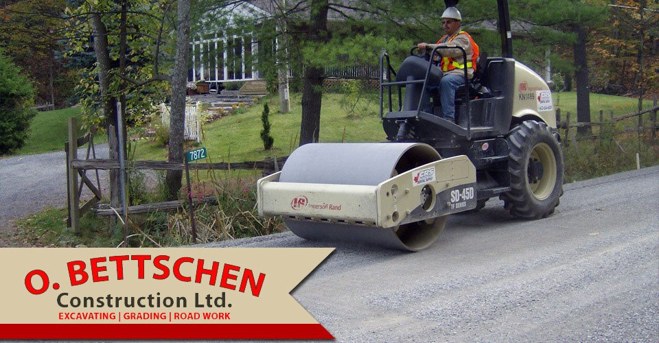 With our road grading services, we restore the driving surface of a gravel or natural surface road to a desired smoothness and shape by removing irregularities, such as corrugations and potholes and redistributing the gravel.

#excavation #construction #road #grading