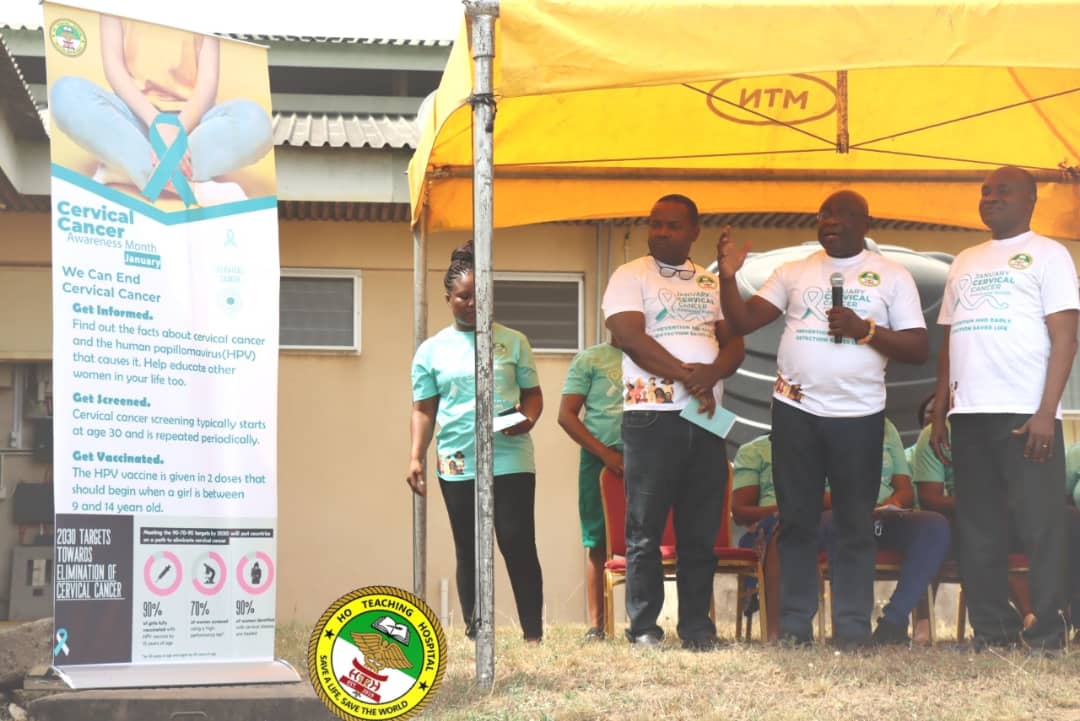 hthgovgh's tweet photo. Under the Theme "Early Detection Saves Lives", The OBGYN sub-BMC of the Ho Teaching Hospital Launches the Cervical cancer awareness month of January #Timetosee #Timetoscreen https://t.co/pNszAH69En