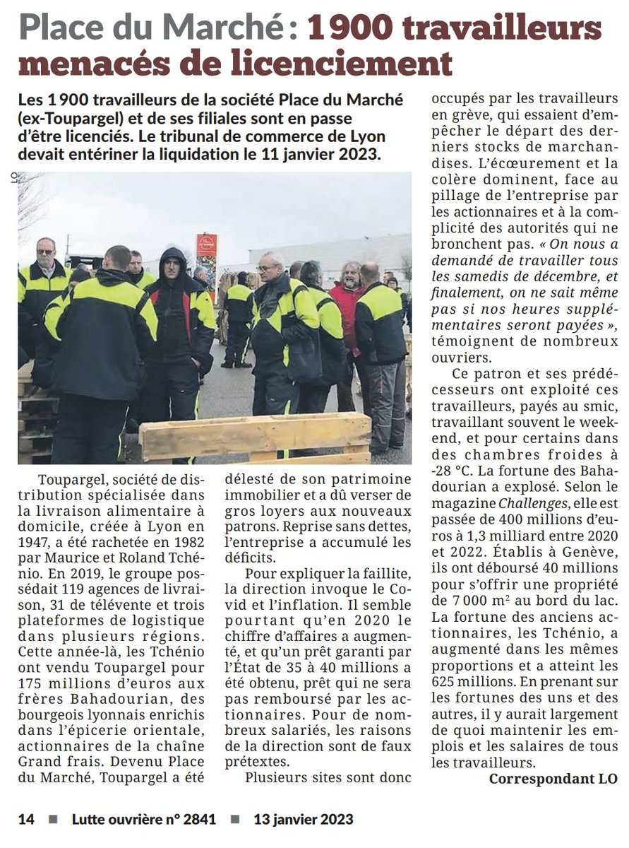 CyrilDuvinageLO's tweet photo. Révoltant.
Quand les frères #bahadourian ont 1,3 milliard de fortune personnelle, et les anciens propriétaires tchenio 650 millions. Là est l'argent pour maintenir les emplois ! #placedumarche @placedumarche1 #Toupargel https://t.co/d0Zn12GV2e