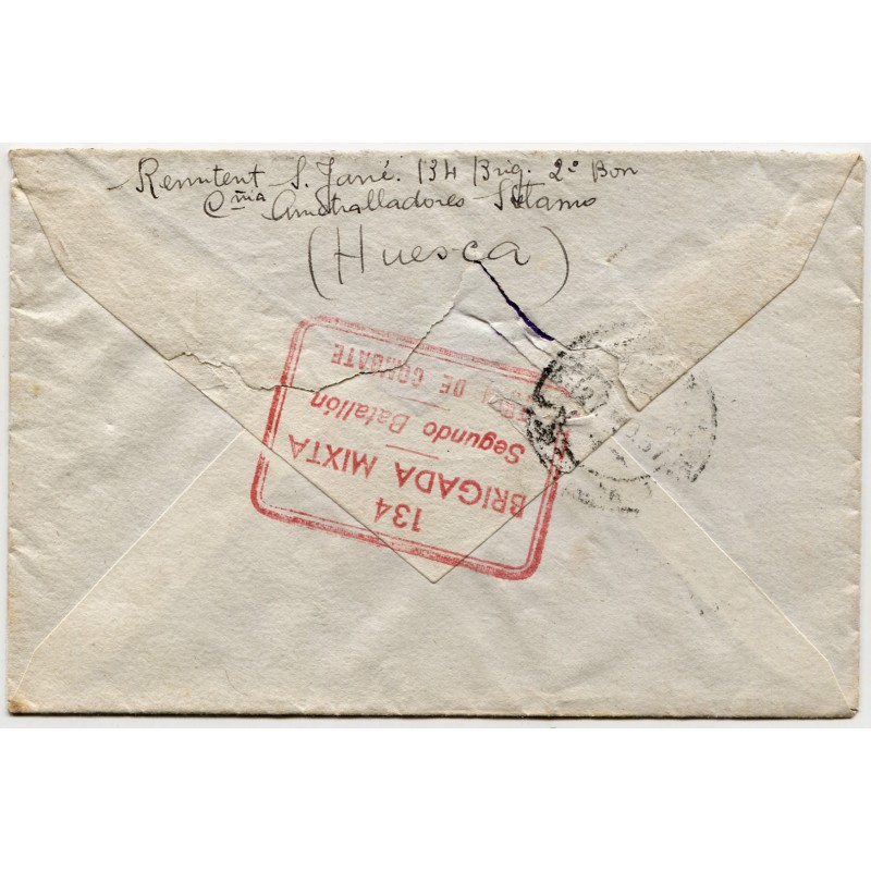 colectalia's tweet photo. Cover from Siétamo, Husca, with 134 Brigada, Tren de Combate mark, 1937
https://t.co/E5nc7Xfofk https://t.co/g54vQ9MEZu