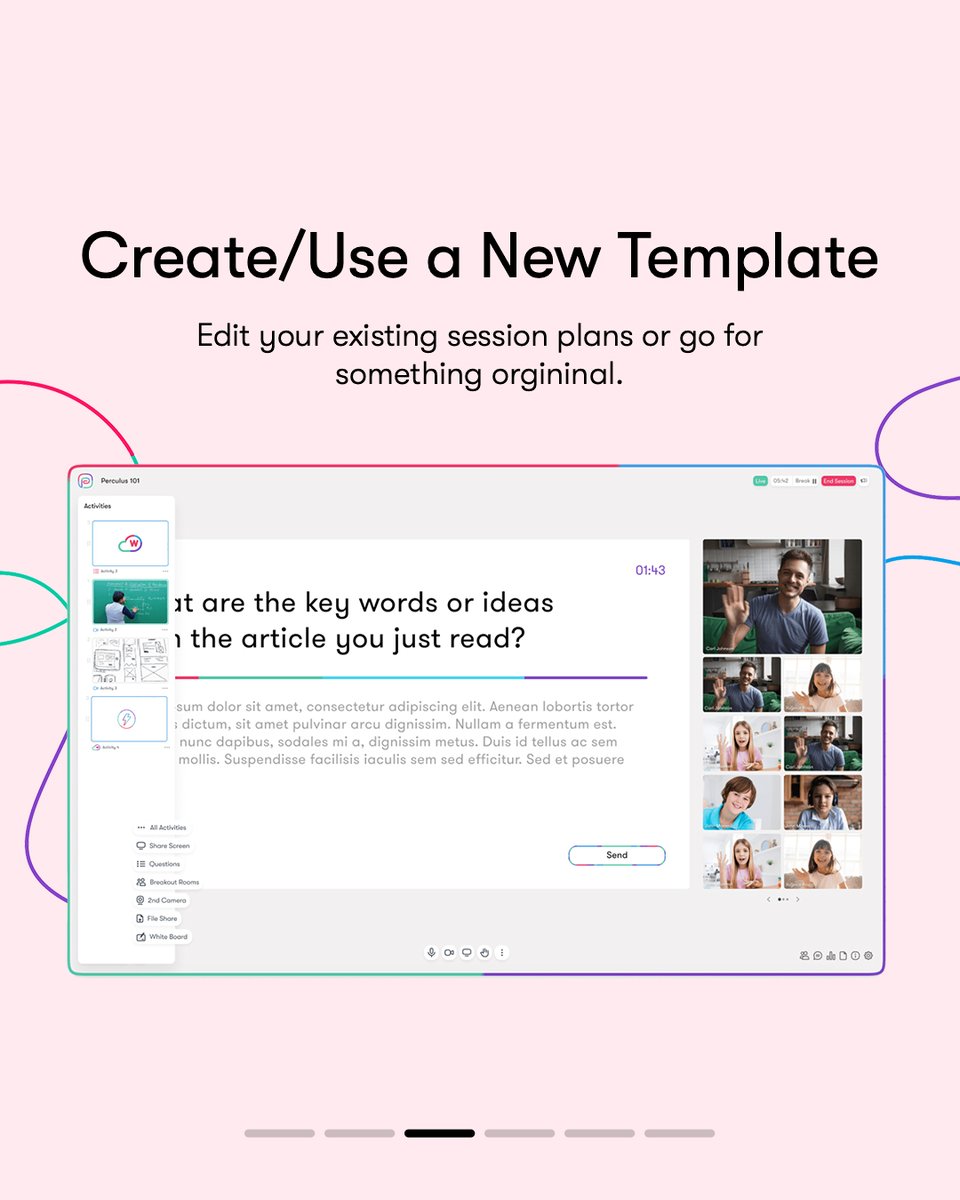 perculus's tweet photo. Design your custom session plan, or use one of the templates to get a head start in your sessions. Iterate, improve and reuse! 🤩 

Check out the feed! 👉 See how you can use your session plans.

#perculus #reallearning #experience #digitaltraining #revolutionary #meet #sessions https://t.co/k8PS8nTJUp