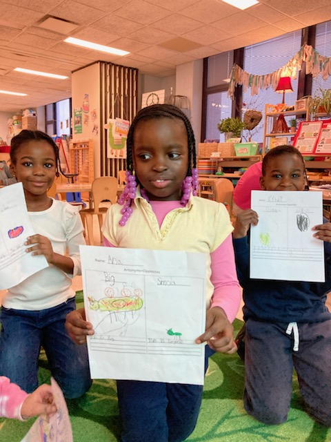 These first graders <a href="/RCSDNYS/">Rochester City School District</a>  Montessori Academy were really proud of their antonym writing! <a href="/drpeluso/">Dr. Carmine Peluso</a> <a href="/RcsdSpeech/">RCSD Speech/Language Department</a> <a href="/HollyPlaceSLP/">Holly Place</a> <a href="/shanieleads/">shanieleads</a> <a href="/KalaniAmy/">Amy Maloy</a> <a href="/white_lajuan/">LaJuan White</a>