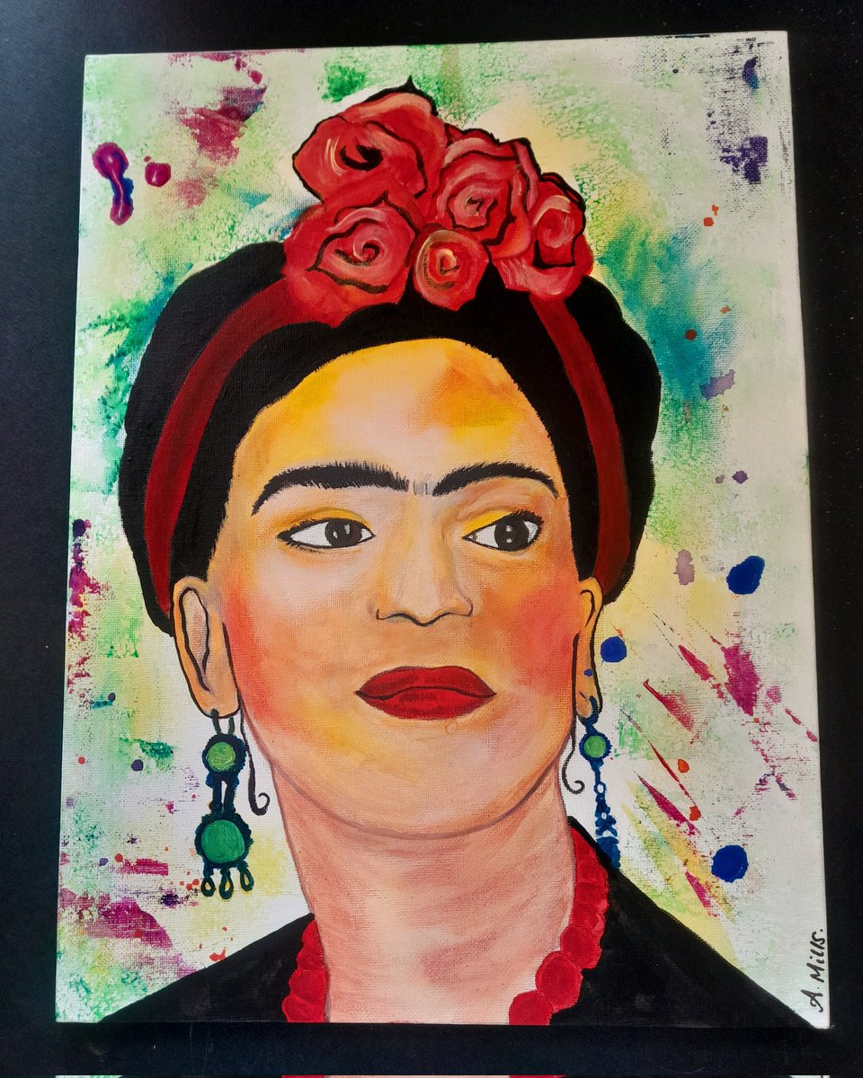 Finished! 🎨🎉

#fridakahlo #acrylicpainting #acrylicart #canvasboard #welshartist #Pembrokeshire