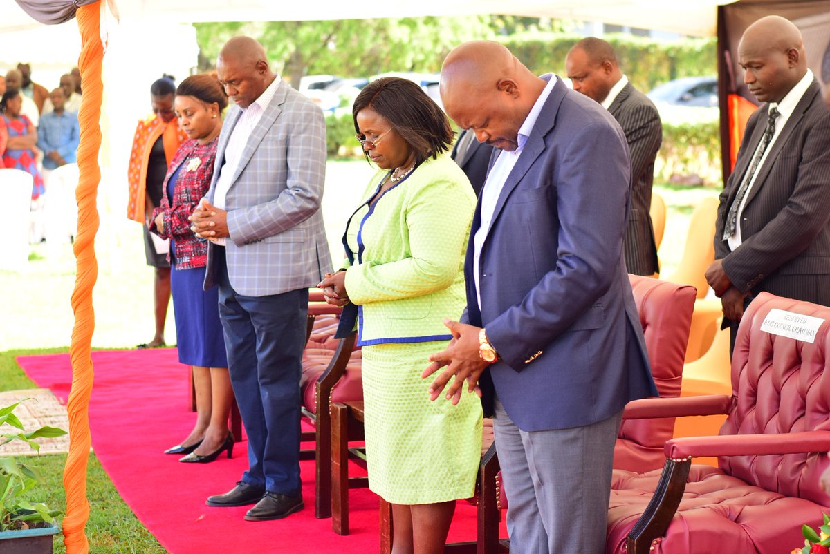 DavidWamatsi's tweet photo. 13TH JAN 2023
KUC
 Interdenominational prayers led by religious leaders from across the denominations. Thank you Chief Guest CS Hon. Peninah Malonza https://t.co/jo6BcHRB9U