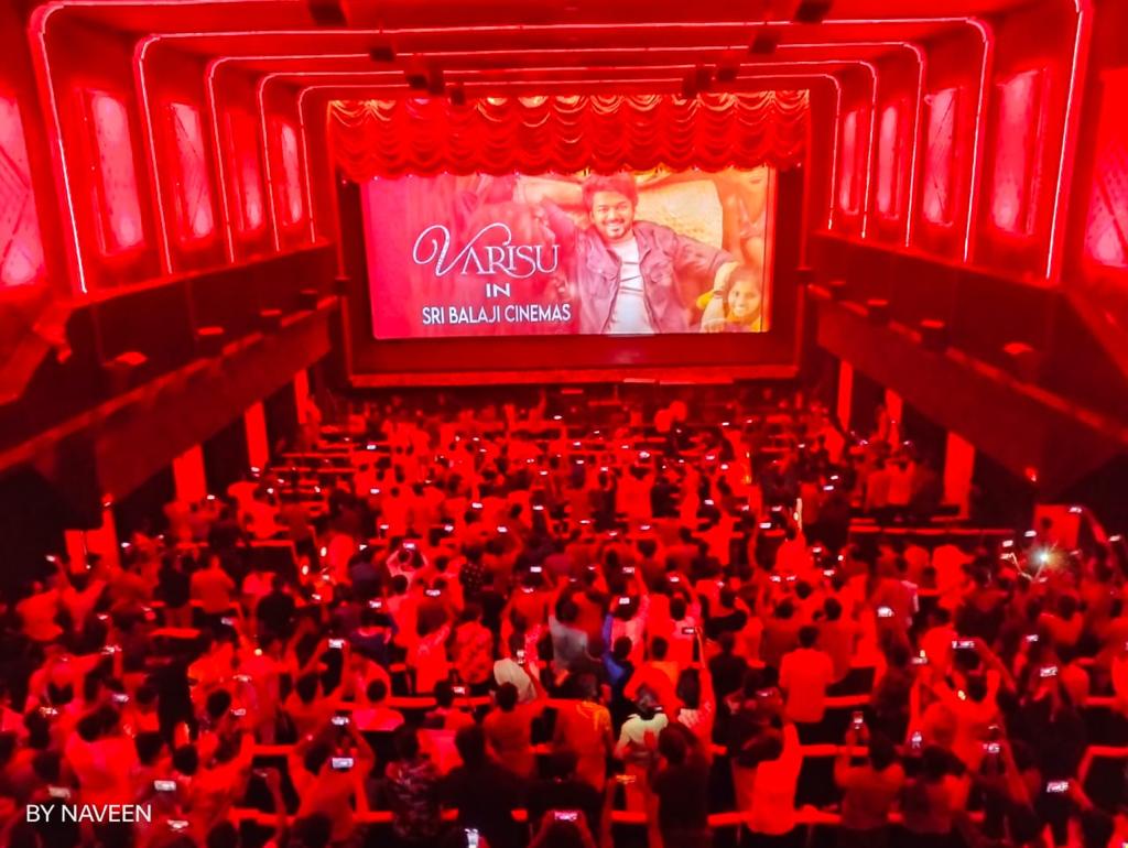 BalajiCinemas's tweet photo. #Varisu Housefull Housefull Housefull . Family Audience are thoroughly enjoying the show. 

#VarisuInSriBalajiCinemas https://t.co/8RtByOXuAV