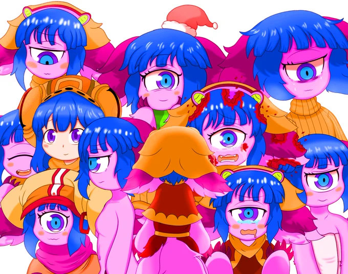 #絵を彩度100にすると超派手どのようにできたか試してみたかっただけです僕には色が明るすぎる 