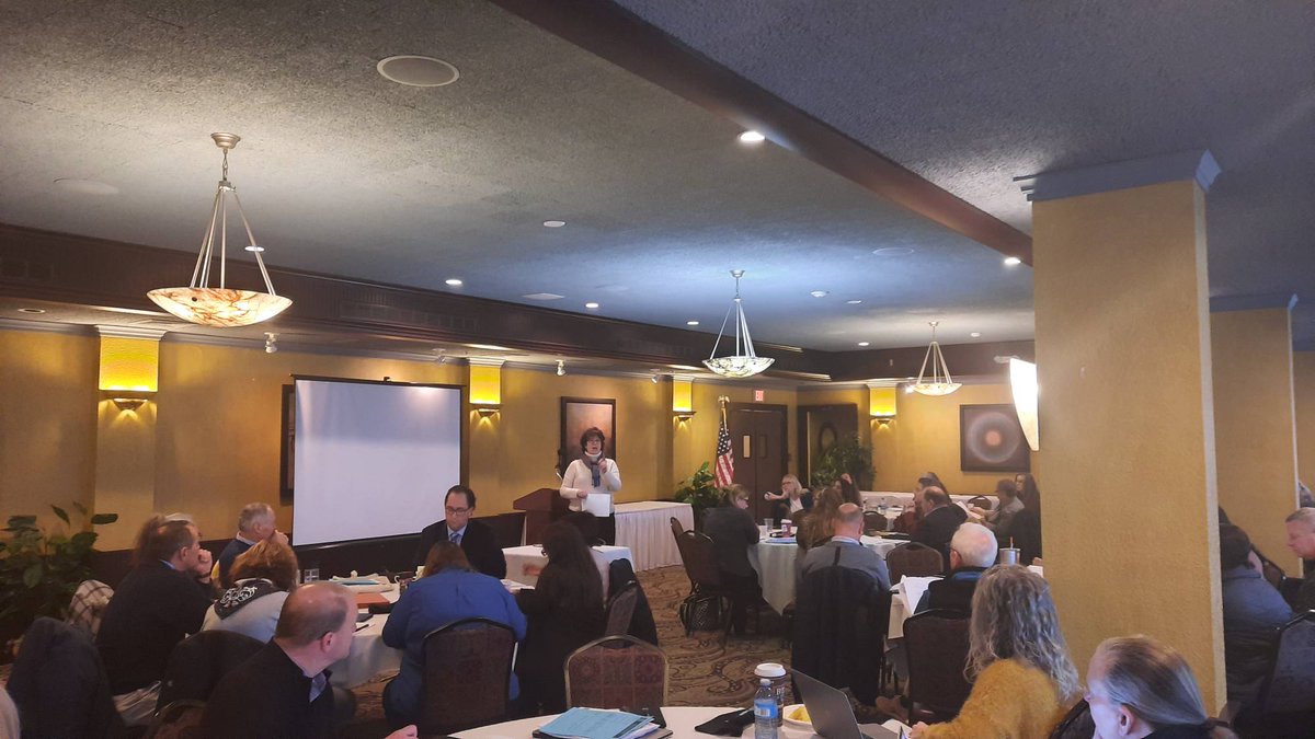 OnBar1875's tweet image. Lawyers are sturdy folk! Here we are in snowy &amp;amp; damp Oswego for our first in-person CLE of 2023.  Here's Principal Counsel Mary Gasparini of the 5th Dist Atty Grievance Committee providing Ethics training for us. #disciplinaryprocess