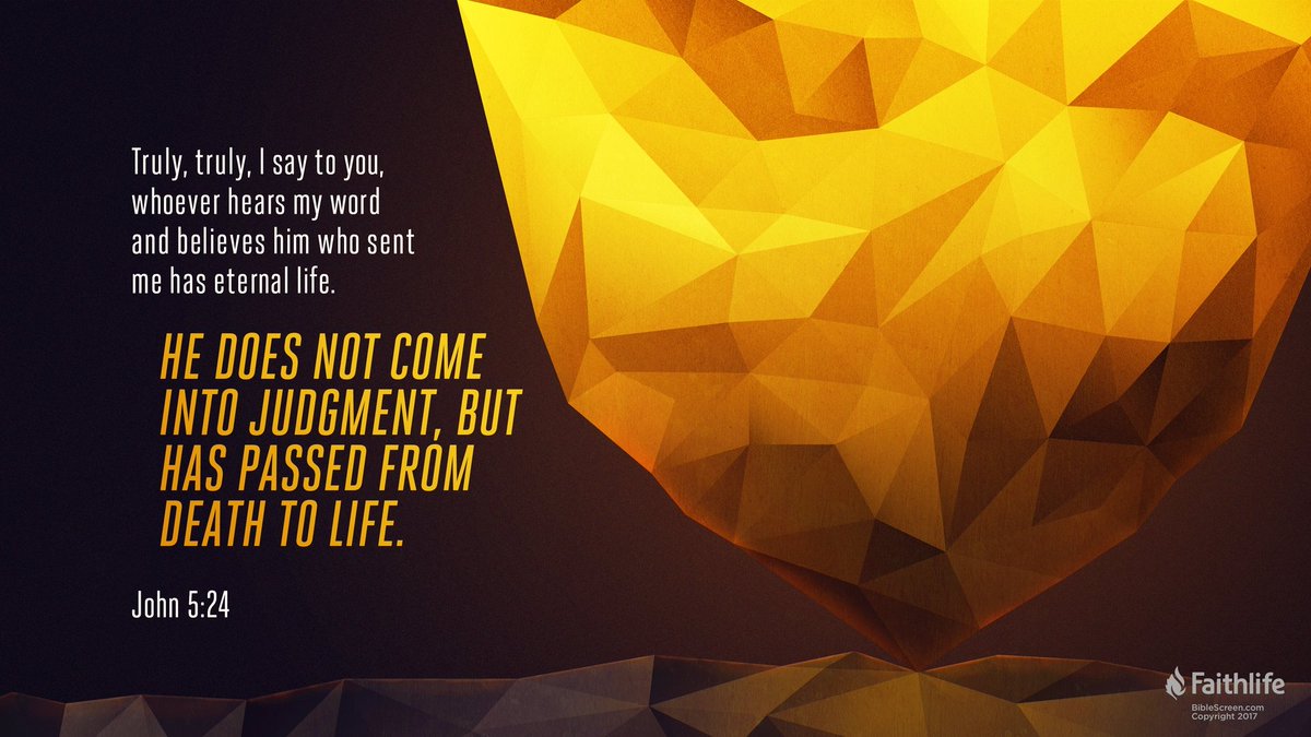 Praise the Lord for His Salvation! ref.ly/Jn5.24 via <a href="/Logos/">Logos Bible Study App</a>