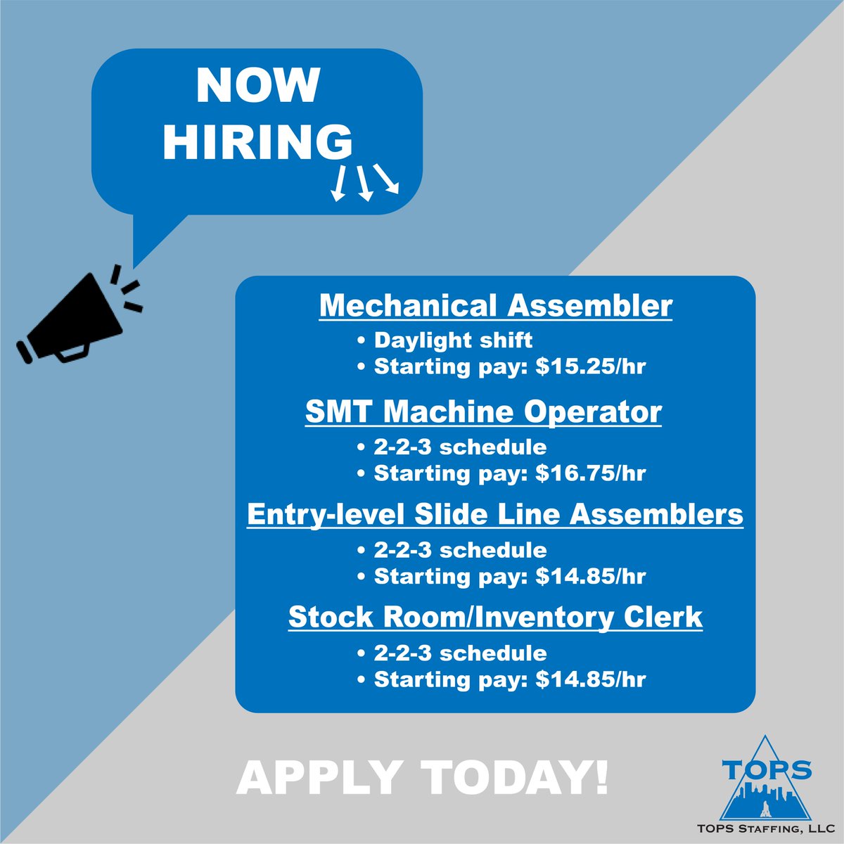 TopsStaffingLLC's tweet photo. #topsjobs #Pittsburgh #JobSeekers https://t.co/baqIyLrLew