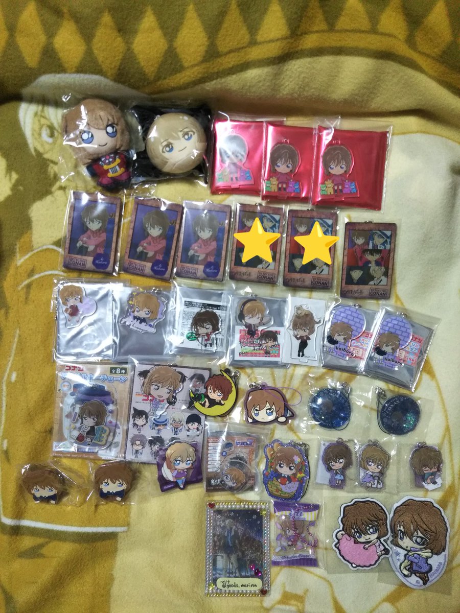 goods_marina's tweet photo. 【譲渡】名探偵コナン　缶バッジ　ラバスト　アクキー　アクスタ

譲）画像の灰原
求）定価or記載額＋送料≫同額程度の異種安室

数年前のお品のため、細かな傷がある場合があります
ご希望のお品に印を付けてお声掛けください https://t.co/LqOQ8f1h0N