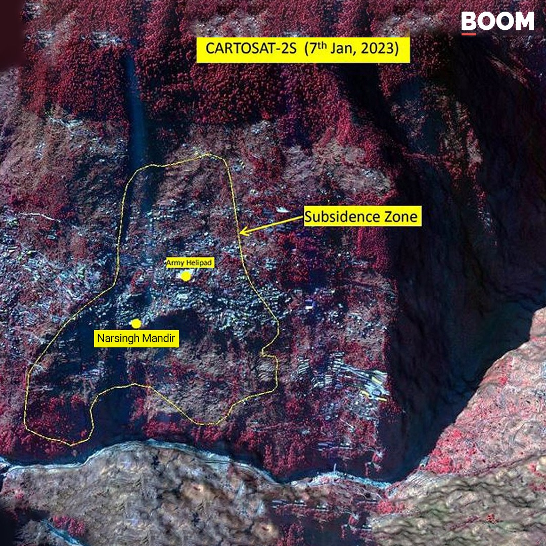 #Joshimath | The NRSC of ISRO has released satellite images of Joshimath in Uttarakhand showing rapid subsidence of the area. Between December 27, 2022 and January 8, 2023, the town sank 5.4 cm