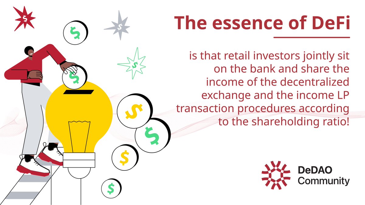 DEDAO_Community's tweet photo. The essence of ๐๐ฒ๐๐ถ is that retail investors jointly sit on the bank and share the income of the decentralized exchange and the income LP transaction procedures according to the shareholding ratio! ๐
#dedao #dedaocommunity #defi #decentralized https://t.co/8RFjDH2pgn