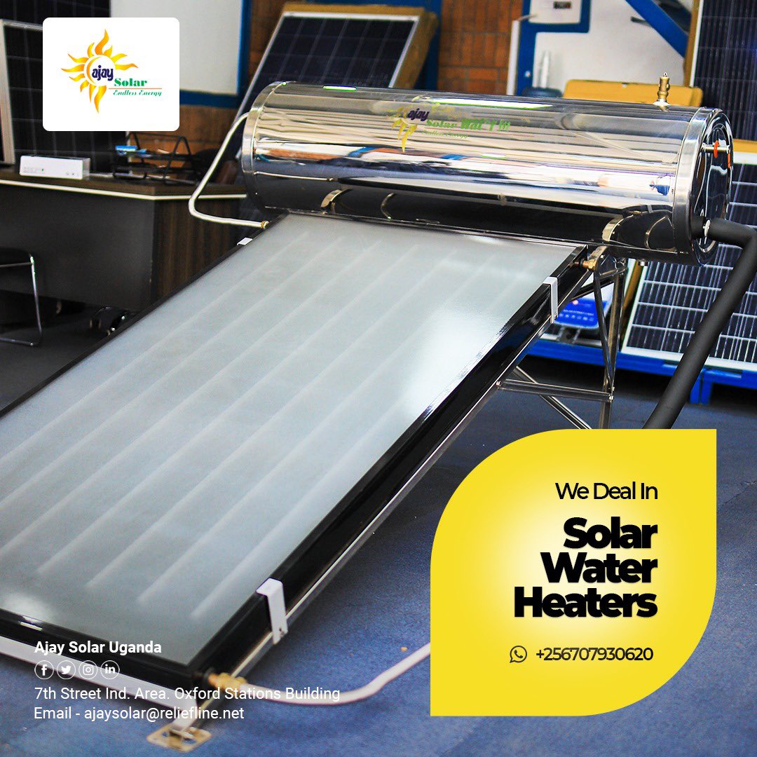 ajaysolaruganda's tweet photo. Take on the good life with clean energy solutions. Looking to upgrade your home with a Solar water heater, Ajay solar is your go-to choice. #solar #cleanheating #ajaysolaruganda https://t.co/irC5U1C33Q