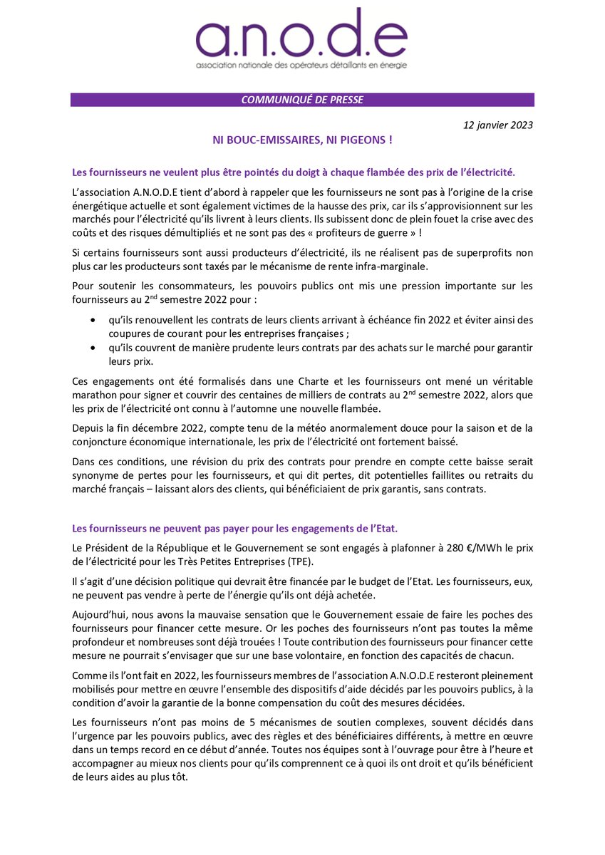 a.n.o.d.e - Fournisseurs d'énergies tweet media