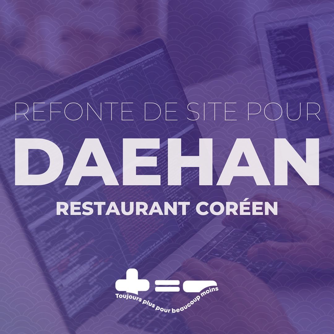 plusegalemoins's tweet image. Refonte de site pour l’excellent restaurant coréen DAEHAN à Lille 😋.

Ça vous plaît ? #siteweb #restaurant #developpeurweb #lille #agence #refonte #design
