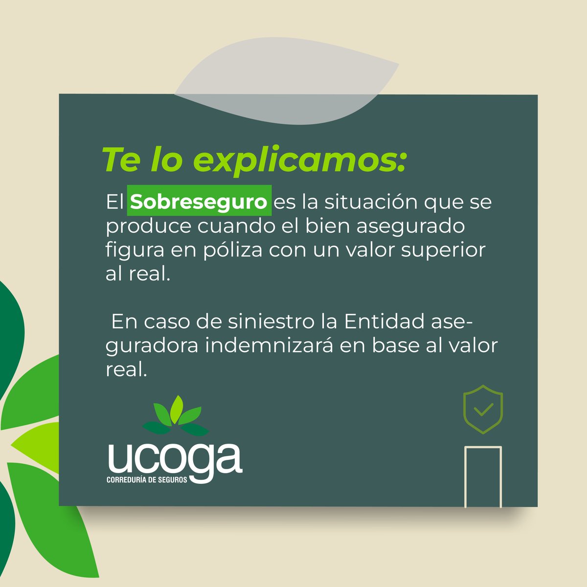 ¡Viernes de #ucoexplicaciones!

Hoy hablamos de un tema muy importante: El sobreseguro 🧐

Al hacer un seguro, son muchos los factores de gran importancia dentro de una póliza. Es de gran ayuda contar con un experto en seguros que nos ayude a no cometer este tipo de errores.