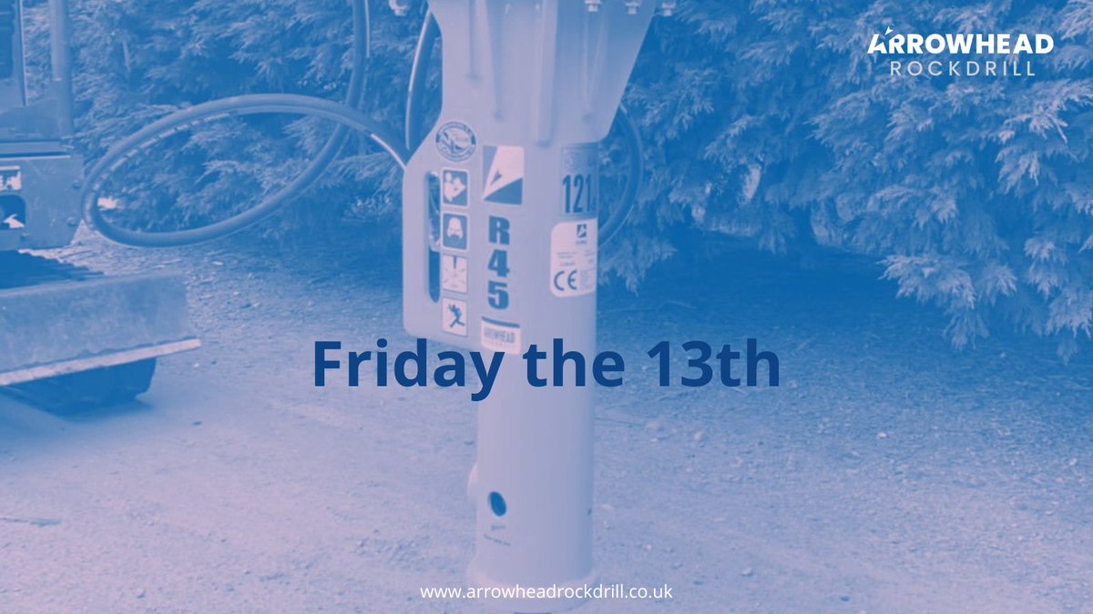 UKArrowhead's tweet photo. We think buying one of our breakers will give you enough luck but if you want some more inspiration for improving your luck this Friday 13th, check out this list from the Farmers' Almanac https://t.co/c1R5AwlXwQ 
#hydraulichammer #hydraulicbreaker #fridaythe13th #ukengineering https://t.co/1u3AAulypy