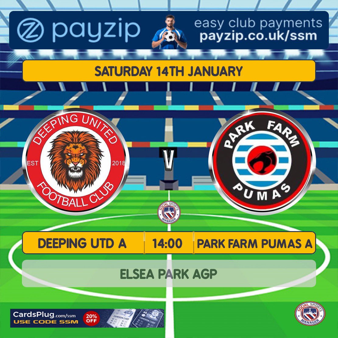 After last weeks impressive win, the lads are once again home to park farm A, both level on games played with park farm being 2 points above so a must win for the lions this weekend. Good luck to all Deeping united sides playing this weekend 💪⚽️🦁