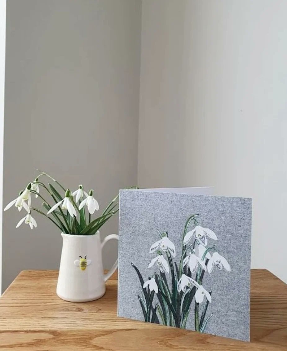 lellibellecards's tweet image. Today's @folksy #themeoftheday
is Snowdrops. 
I spotted the first one flowering in our garden earlier this week ❤🎉
📷 Here is my handmade snowdrop embroidered padded heart, printed greetings card, coaster and tea towel.
#folksythemeoftheday #folksyshop #folksyseller #snowdrop