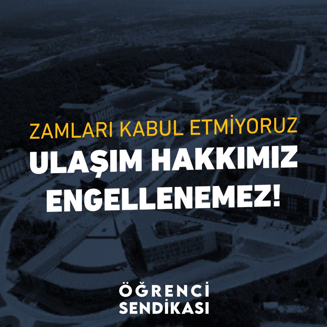 Bolu’da öğrenci ulaşım ücretleri 5 TL’den 7 TL’ye çıkarıldı.

Hiçbir şey değişmiyor, zamlar yine kıt kanaat geçinmeye çalışan öğrencilerin üstüne çullanıyor. Ulaşım hakkımızı engelleyemezsiniz!