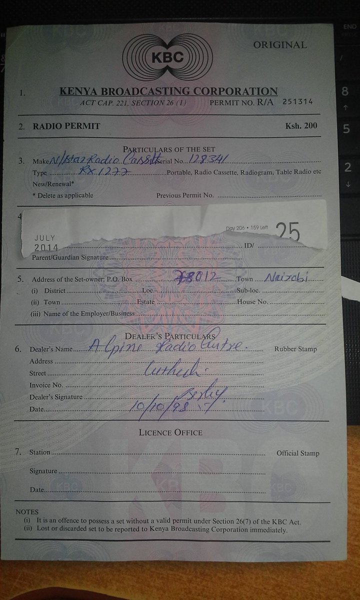 historykenya101's tweet photo. Did you know there was a time it was an offence to own a radio in Kenya without a permit from KBC? Equally,if your radio was lost one had to notify KBC.
There were also licenses for watching TV at home &amp; owning a bicycle.Police would knock your door at night to demand for permit. https://t.co/lQAZQxfjna