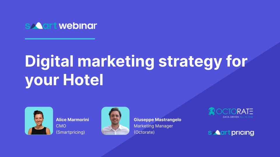 We have organized a free Webinar on Tuesday 17 January at 11 am to help you to define the perfect Digital Marketing Strategy to give you all the exposure you need.

Sign up now👉 smartpricing.it/.../digital-ma…

[The webinar will be held in 🇮🇹]

#Hospitality #webinars #DigitalMarketing