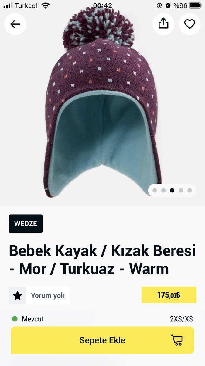 DuzgunElis's tweet photo. Dechatlon da satılan çocuk kayak beresi 175 TL,aynı bere Trendyolda 499TL.@DecathlonTurkey ,@Trendyol https://t.co/nk6xd9ryuy