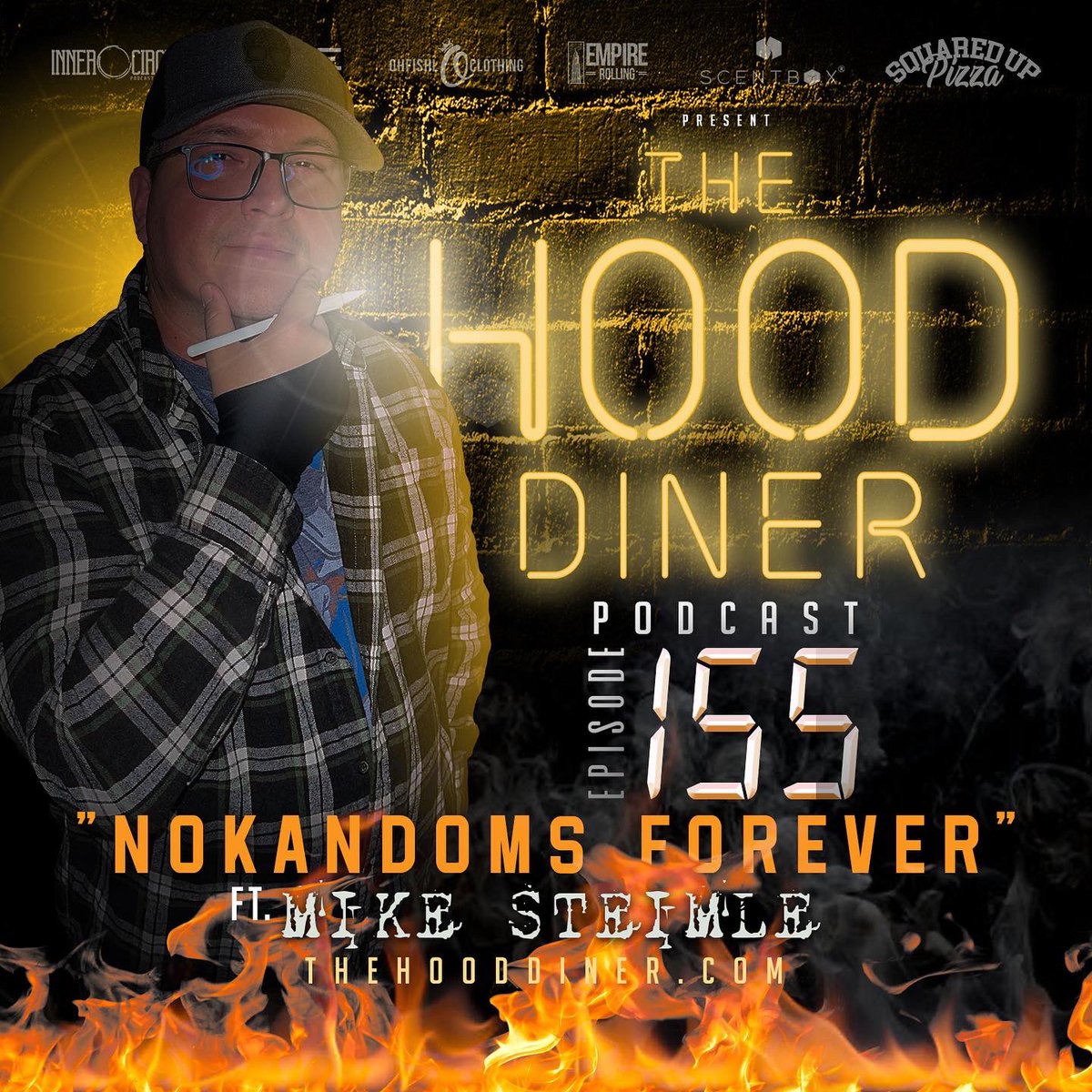 🎙Ep 155 - Nokandoms Forever ft Mike Steimle
This week in The Diner… Local Multimedia Artist and a good friend of ours, the Homie Mike Steimle pulls up and talks about his Art, his first time Modeling and his collaboration with Eegees. Listen NOW!!
Pod.link/hood