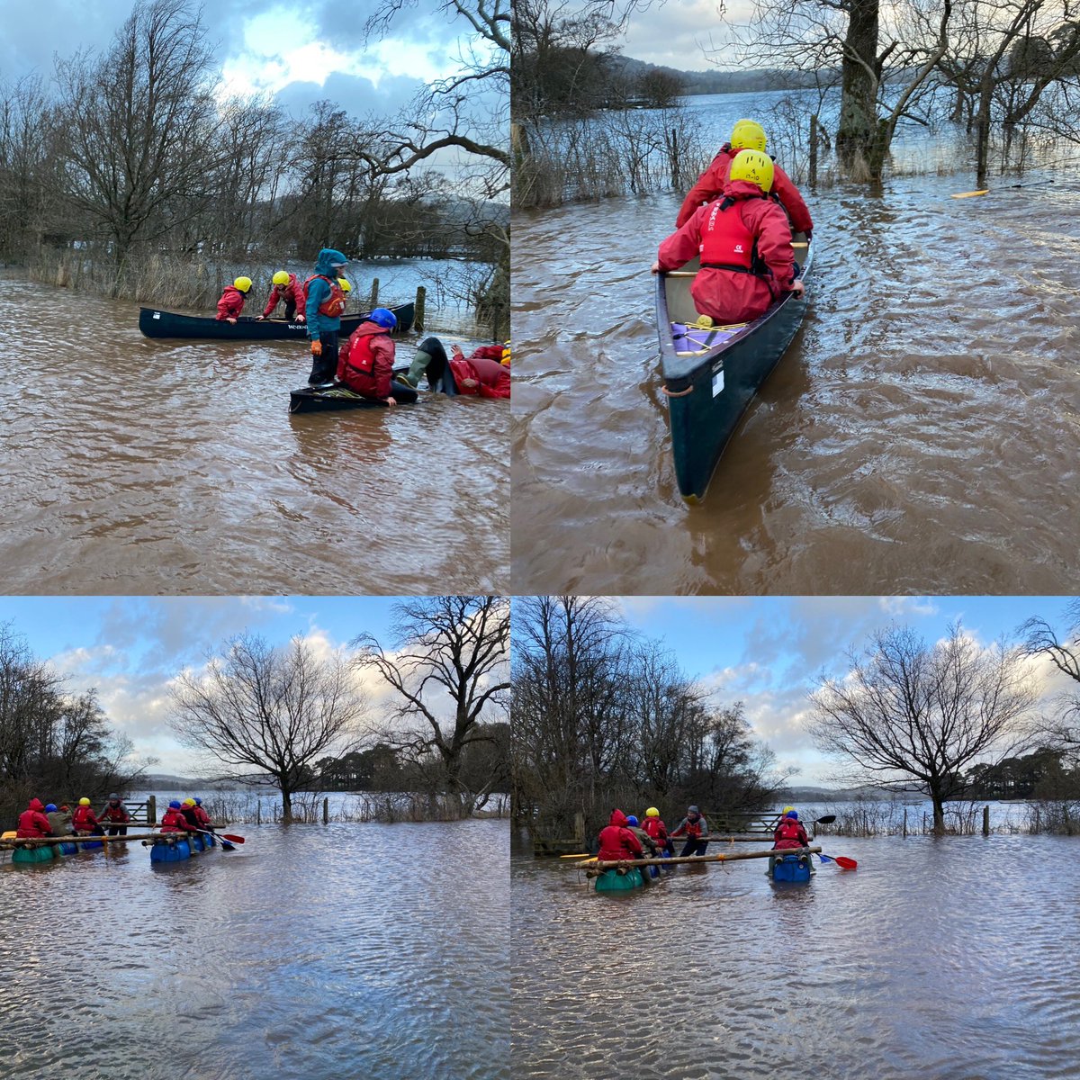 When the weather is wild and you’ve booked an Outward Bound residential ! This is a group Canoeing 🛶 and Raft Building in the Field @ Howtown! We’ve had so much #fun this week with @dixonsca A huge well done 👏 to all the young people and staff for embracing the conditions
