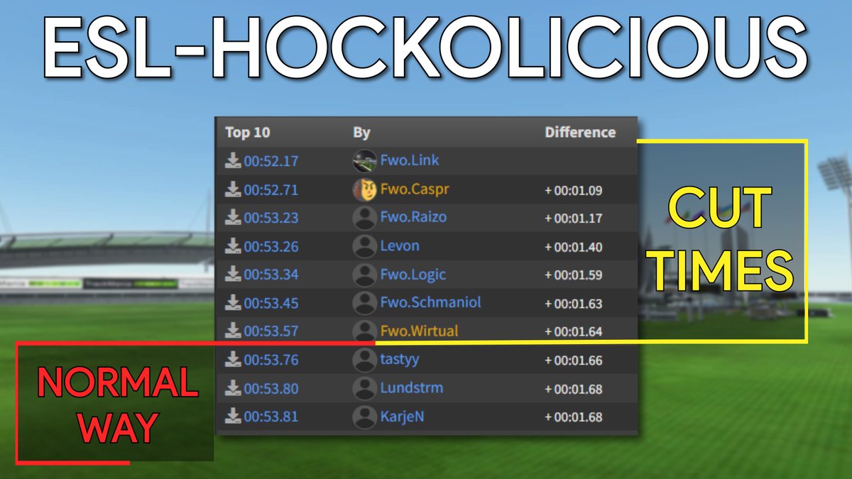 Wirtual's tweet photo. This week FWO managed to shortcut the most prestigious user made track in TMNF - Hockolicious🏆

Goal was to fill the Top 10 with shortcut times before revealing it - but since the project got leaked we're posting our times now..

Still incredible this was out there for 14 years! https://t.co/xbmrLeGpoU