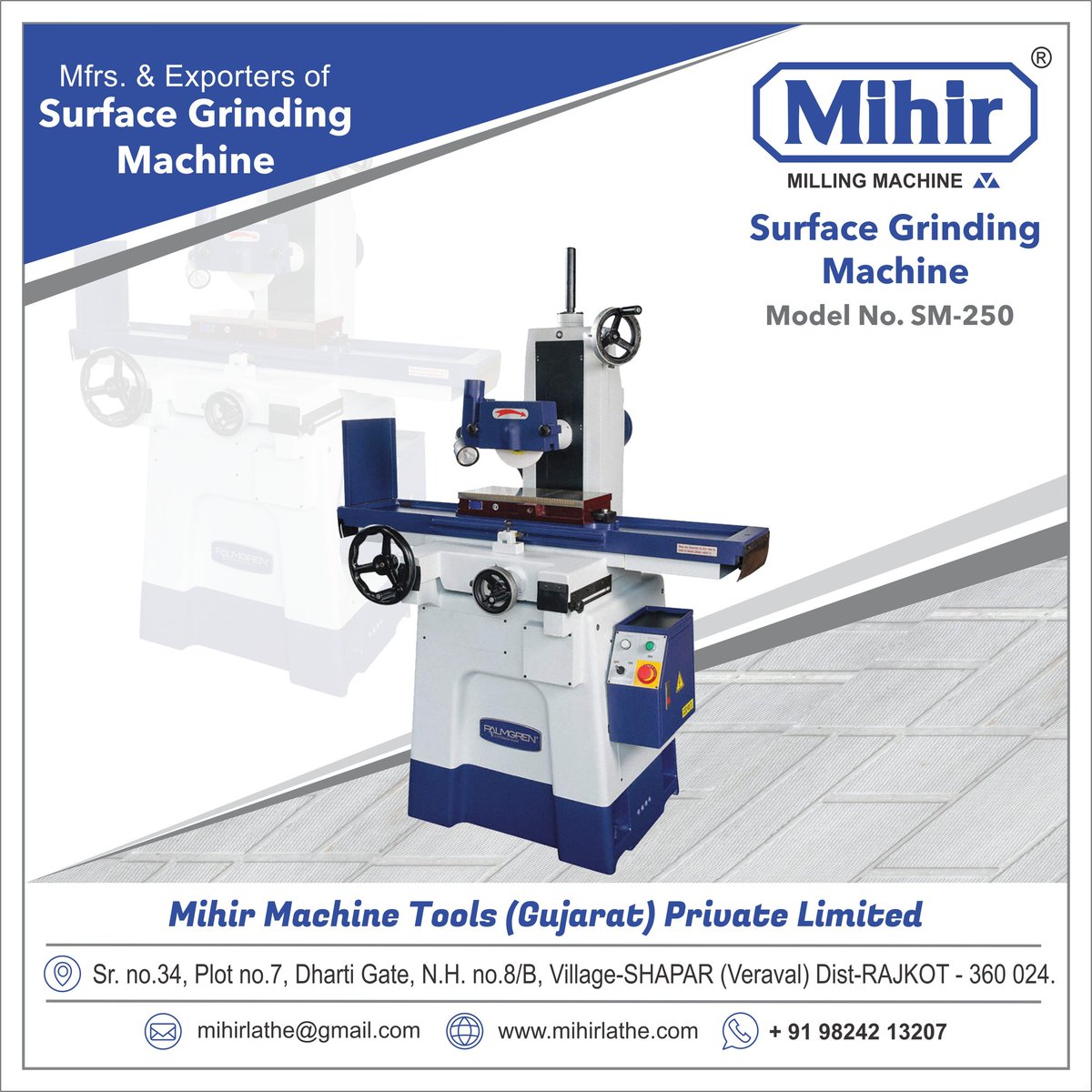 ravi9824213207's tweet image. Introduce A Product -  Surface Grinding Machine For  Tool Room Machine
Visit-mihirlathe.com 
for detailed specifications.
Get a quotation? Just call on +91-98242-13207
#surfacegrindingmachine #rajkotsurfacegrindingmachine #surfacegrindingmachinemanufacters