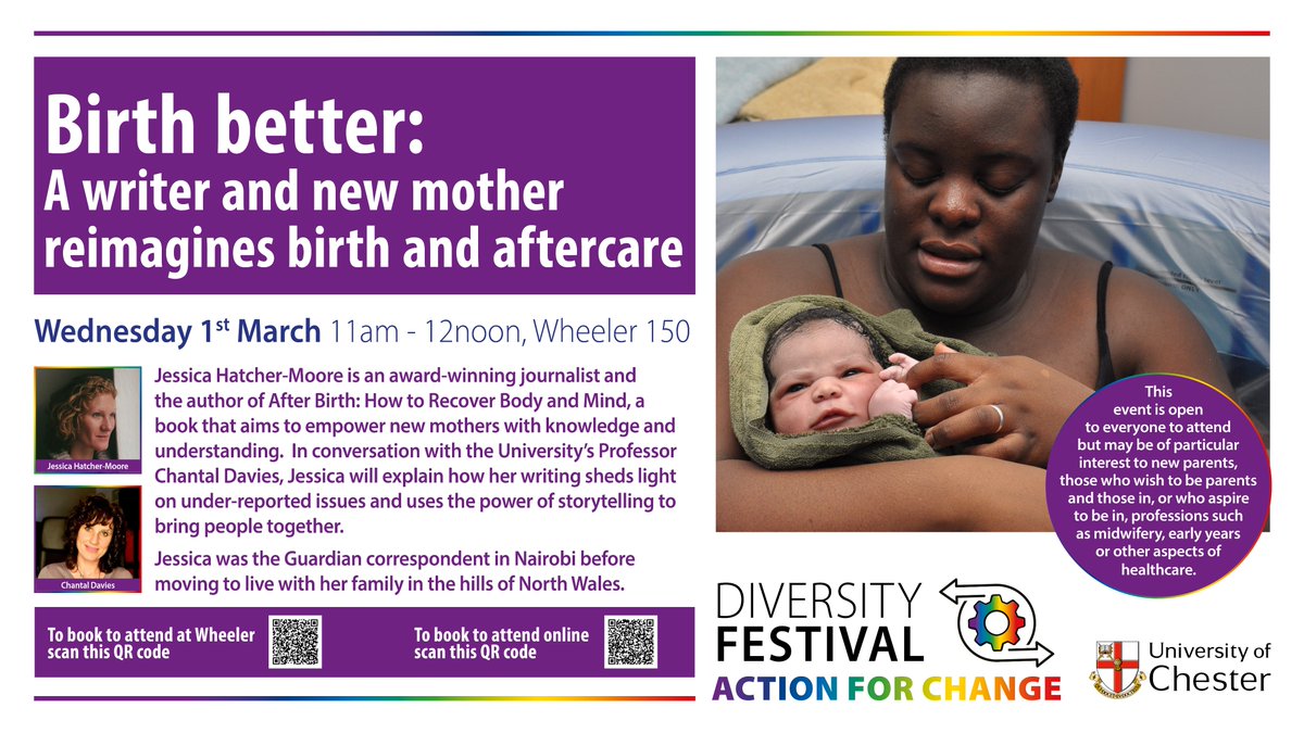 Very excited to be in conversation with the wonderful Jessica Hatcher Moore to discuss her book After Birth at 11am on the 1st March at the University of Chester. Book soon to avoid missing out!