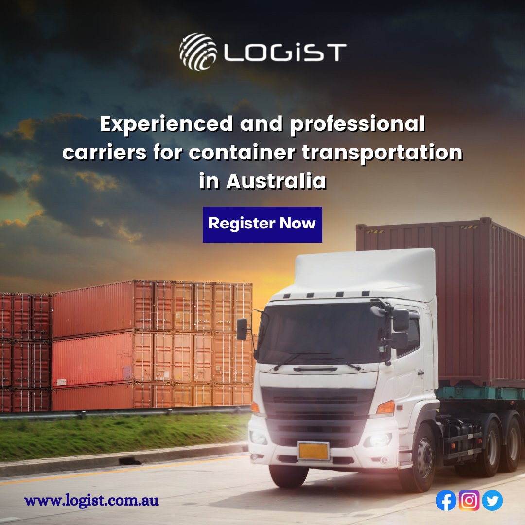 LOGiST_AUS's tweet photo. If you need help with container transportation in Australia, get in touch with LOGiST at 1300-563-045.
With our experienced and professional carriers, you will experience a smooth and hassle-free delivery.
https://t.co/7aXxL6Sxk7
#logist #Australia #shipper #carrier #logistics https://t.co/6mvZ0uIZZy