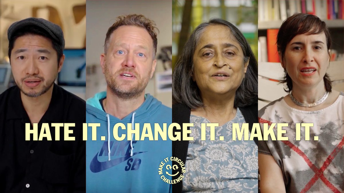 WhatDesignCanDo's tweet photo. Hate it? Change it, make it circular 💥 

In a brand new video series for the #MakeitCircularChallenge, we asked four leading creatives to weigh in on the responsibility of design, and the art of turning outrage into action.

Watch it here: https://t.co/spkuXKMyNd https://t.co/L33MrWeaDo