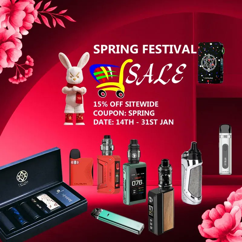 HealthCabin's tweet photo. 🌈🌈
🆒🎉Healthcabin - Spring Festival Sale 2023🎆

🎇❗️15% OFF Sitewide: SPRING
✅3 Vape Deals 
..
Date: 14th - 31st Jan, 2023📆
>
More Details:👇
https://t.co/FRBevgH4Ur
Shop:👇
https://t.co/ZTPYNJUd27
>
#springfestival #springfestivalsale #promotion #healthcabin #vapewholesale https://t.co/lRebG39TzS