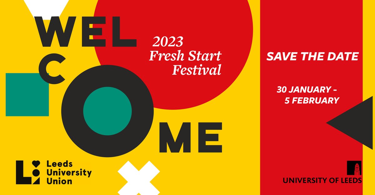 Fresh Start Festival commences tomorrow!

Check engage.luu.org.uk/events 
for:
- Society give-it-a-go sessions.
- Wellbeing activities.
- Information stalls in LUU.

@leedsuniunion and @uolstudents
#wellbeing #LUU #LeedsUnion